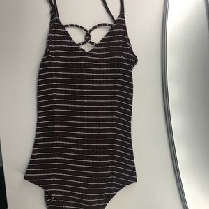 American Eagle v-neck ribbed bodysuit